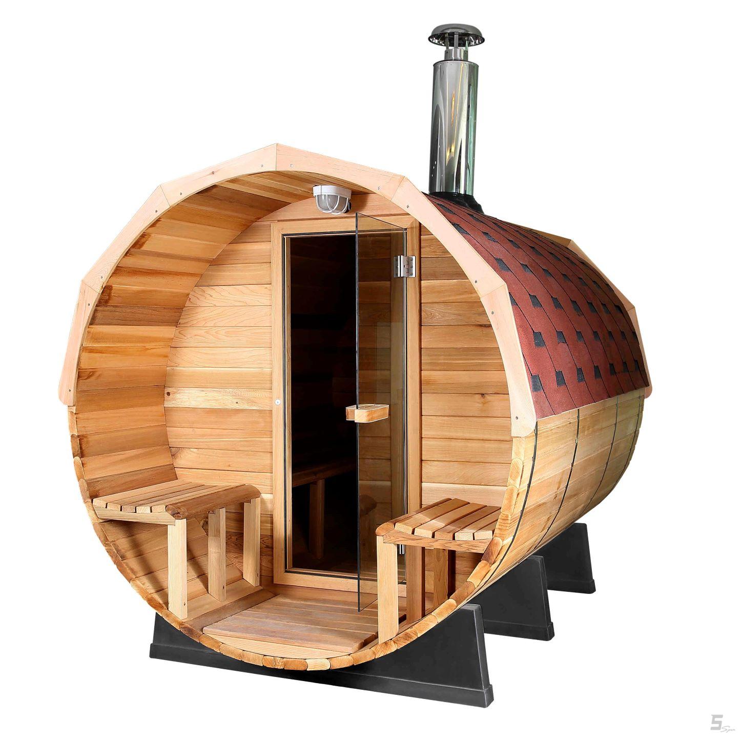 sudová sauna GERDA z cédru180 x 240 na pevné palivo