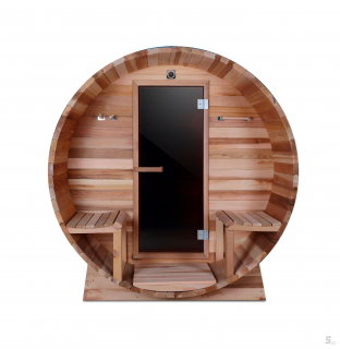 sudová sauna GERDA z termodreva 180 x 240 elektrická pec
